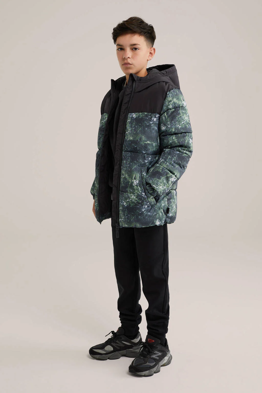 WE Fashion gewatteerde jas donkergroen