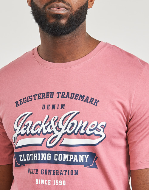 Jack & Jones - JJELOGO TEE SS O-NECK 2 COL SS24 SN - Rose