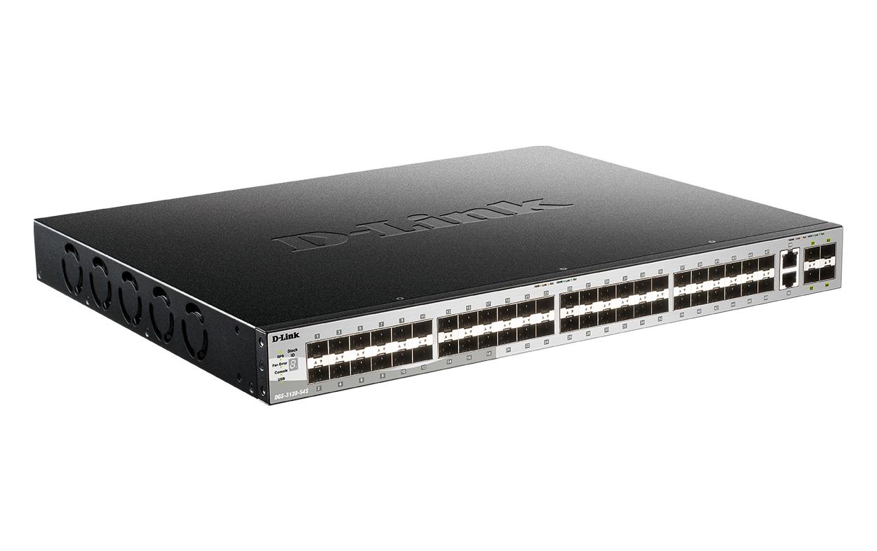 SFP Switch DGS-3130-54S 54 Port<br>Gigabit Layer 3 Stackable Managed Switches DGS-3130 Series