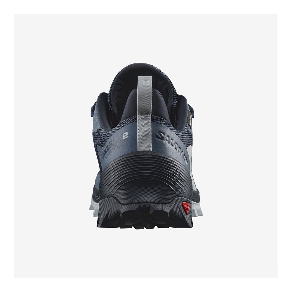 Salomon CROSS OVER 2 GTX - Chaussures randonné Homme bering sea/carbon/pearl blue