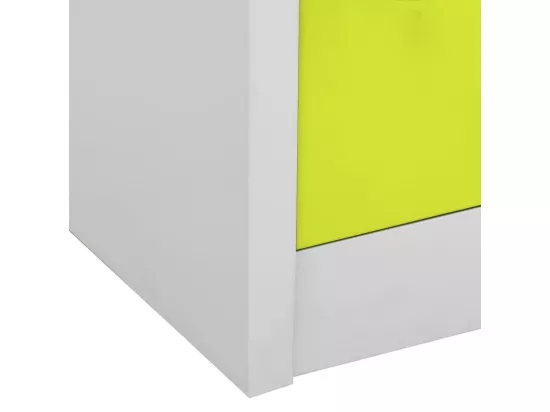 Armoire à casiers Gris clair et vert 90x45x92,5 cm Acier