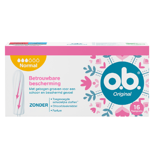 OB Original Tampons Normal - met gebogen groeven 16ST