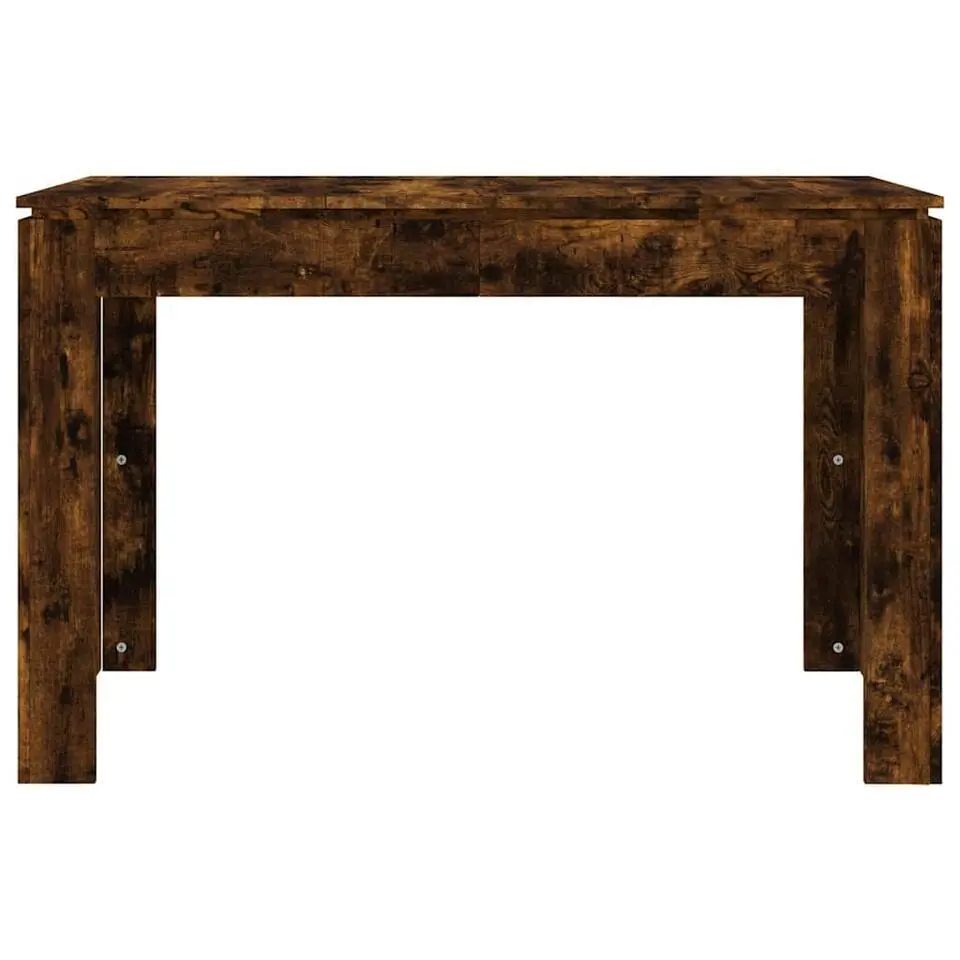 vidaXL Eettafel - Rechthoekige tafel - Gerookt eiken - Bewerkt hout - 120x60 cm