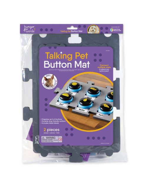 Hunger For Words Talking Pet Knoppen Mat - Hondenspeelgoed - Grijs Zwart