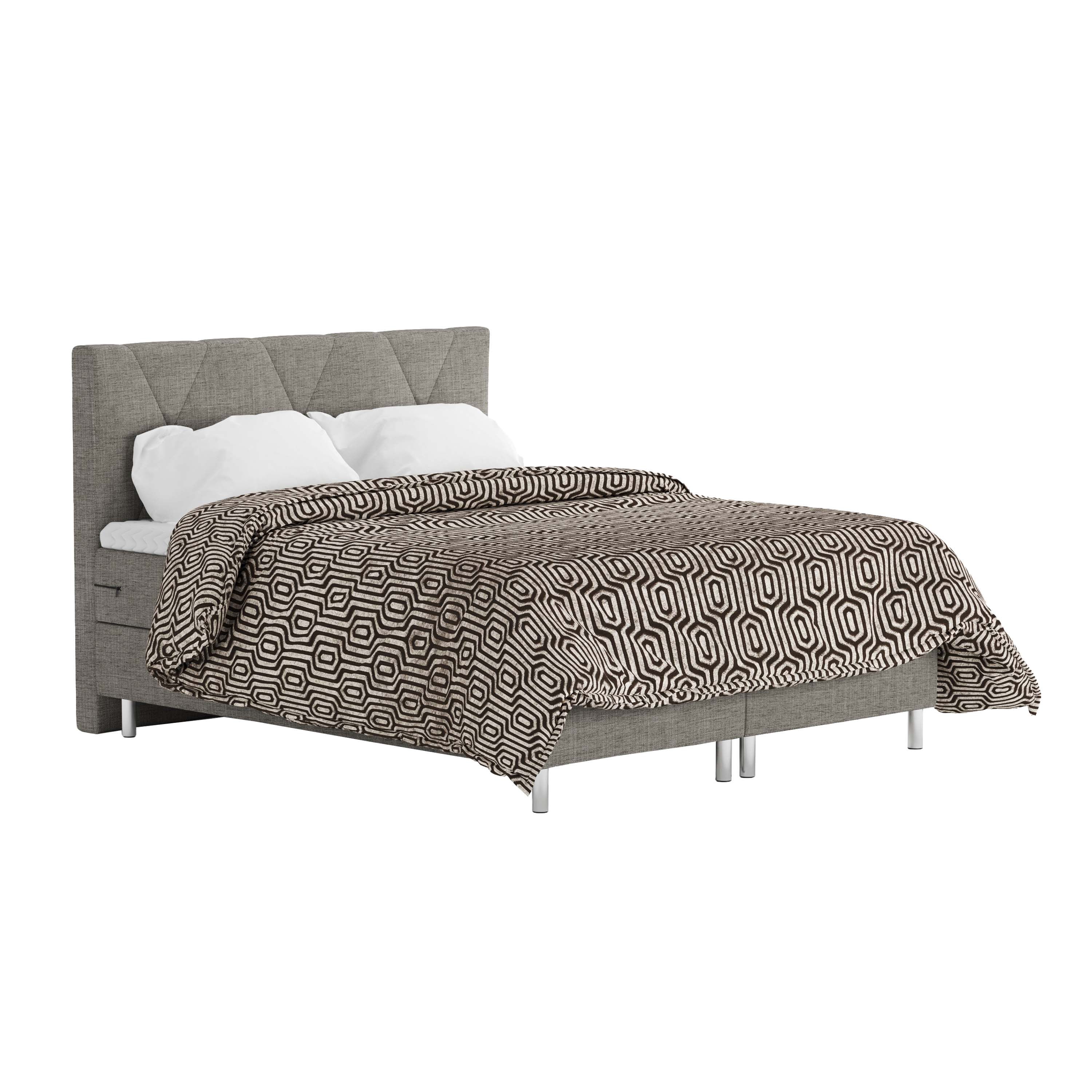 Boxspringbett TWILIGHT 160 x 200 cm grau