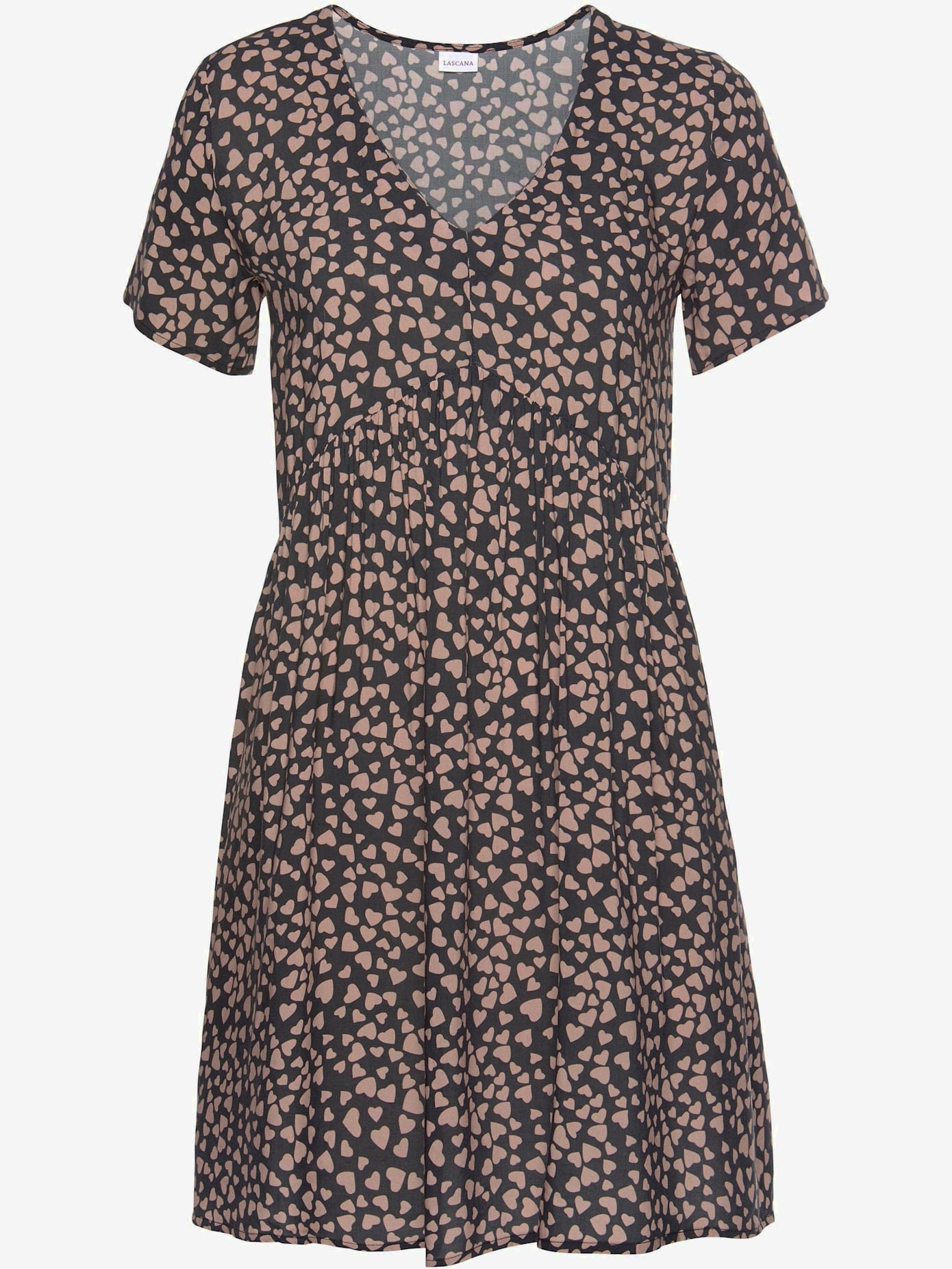 Robe chemisier robe t-shirt décontractée à col v