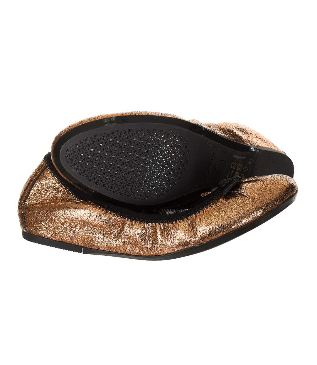 Flat leather ballerina