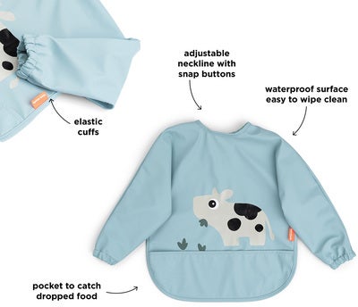 Done By Deer Tiny Farm  Langermet Smekke med Lomme, Blue