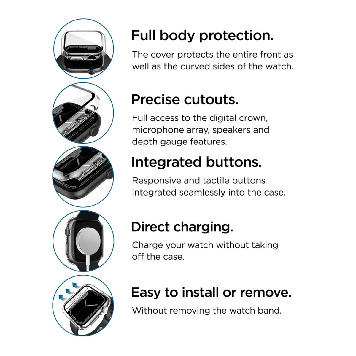 Apple Watch SE (44mm) Hardcase Bumper   Display Schutzglas (EGSP00902) - Transparent