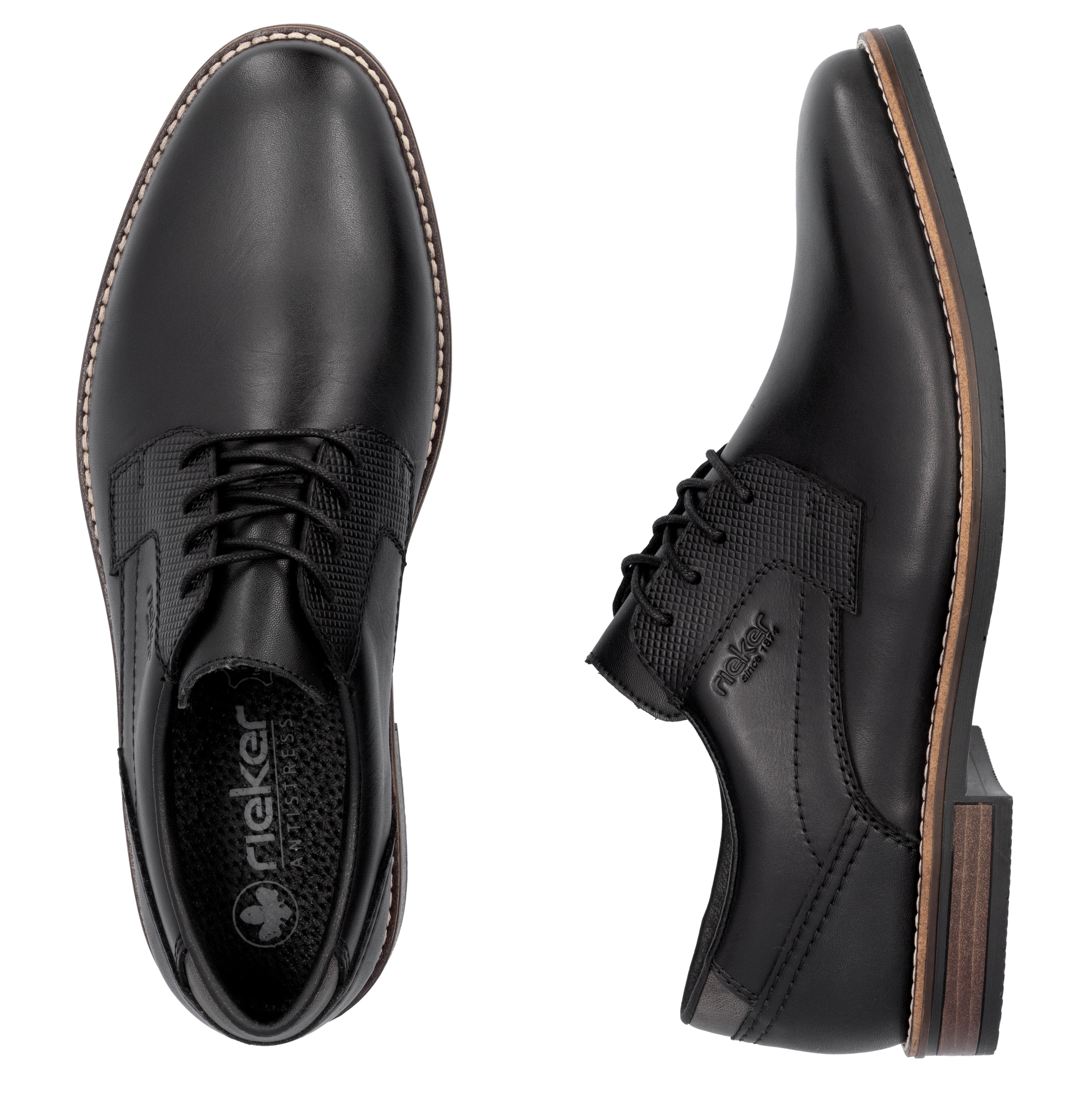 Rieker Schnürschuh  , Businessschuh, Halbschuh, Festtagsschuh mit Leder-Decksohle