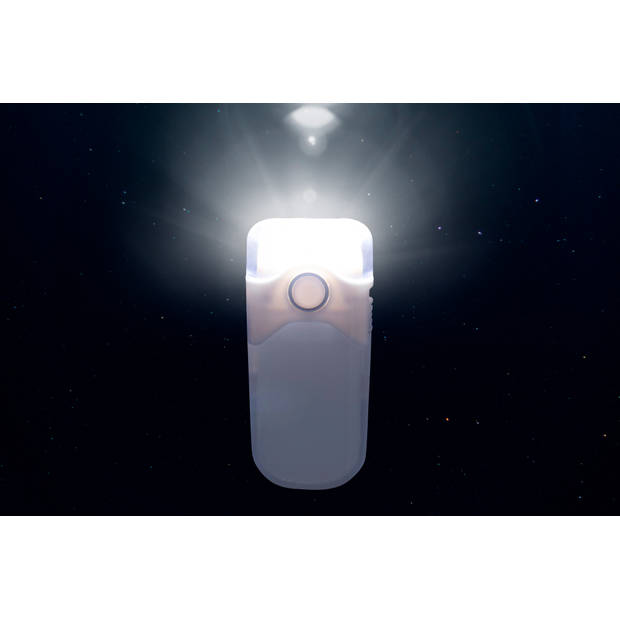 Oplaadbare LED zaklamp / automatisch LED nachtlampje Alecto Wit