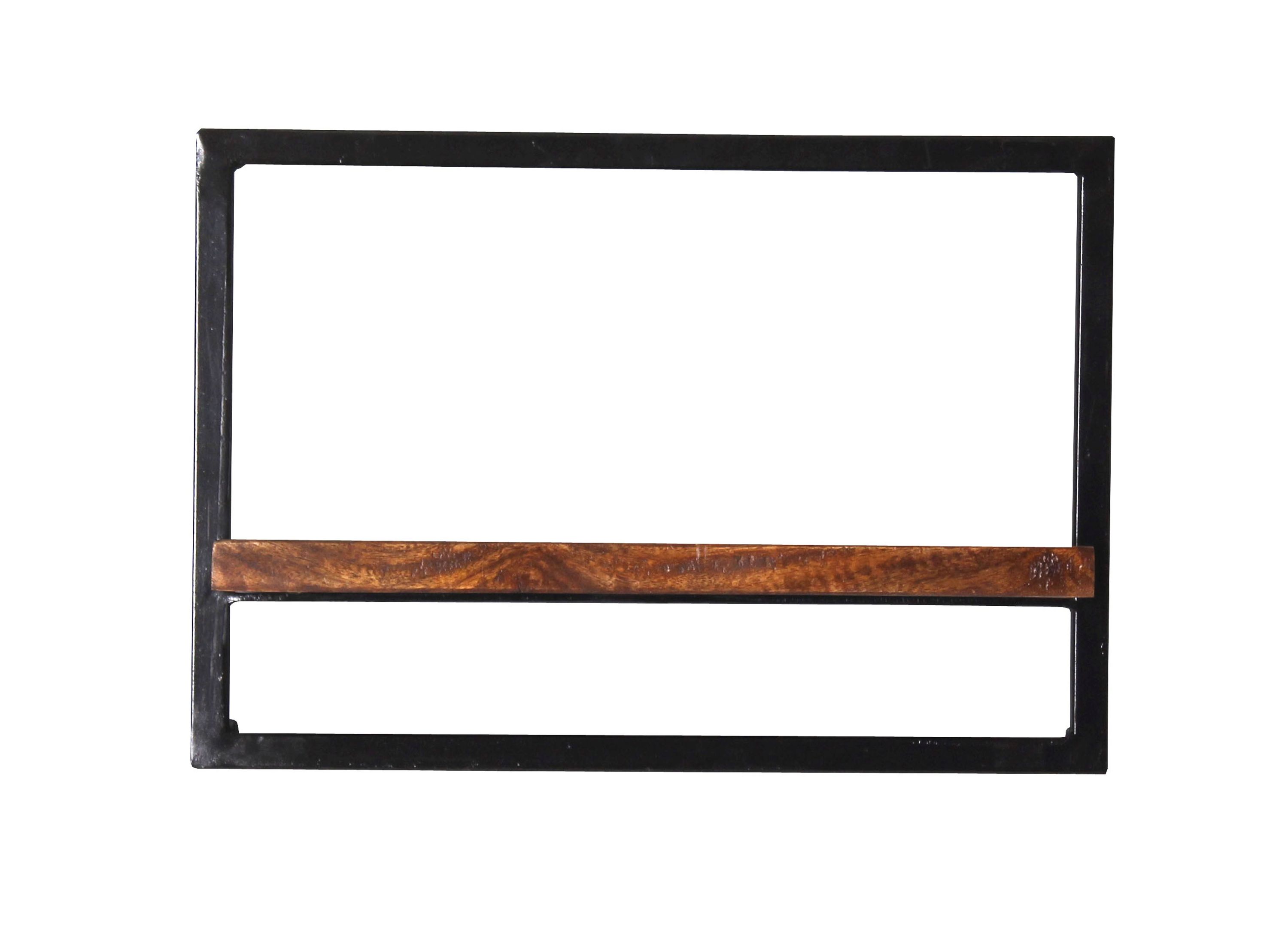 Wandregal Panama Mangoholz Metall Wandboard Ablage Regal HängeregalBücherregal