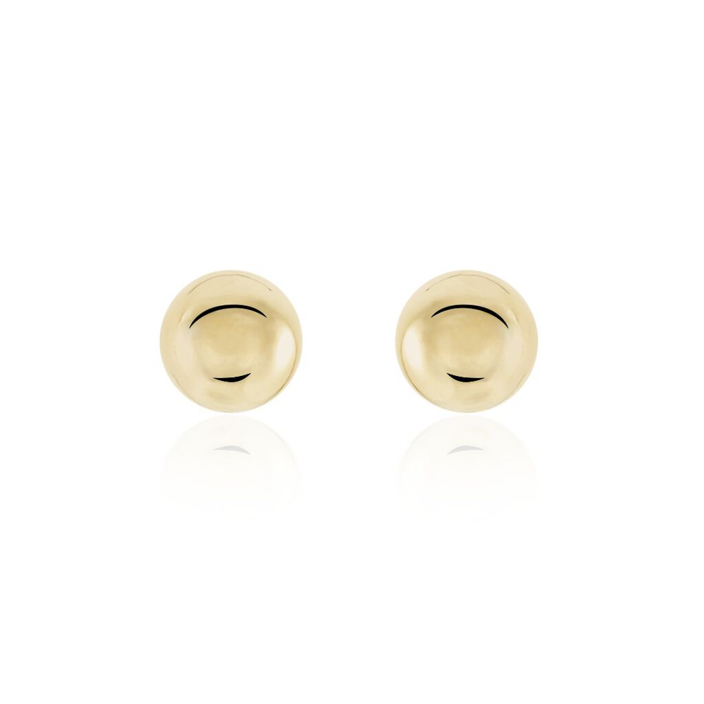 Boucles D'oreilles Puces Valdenar Plaque Or Jaune