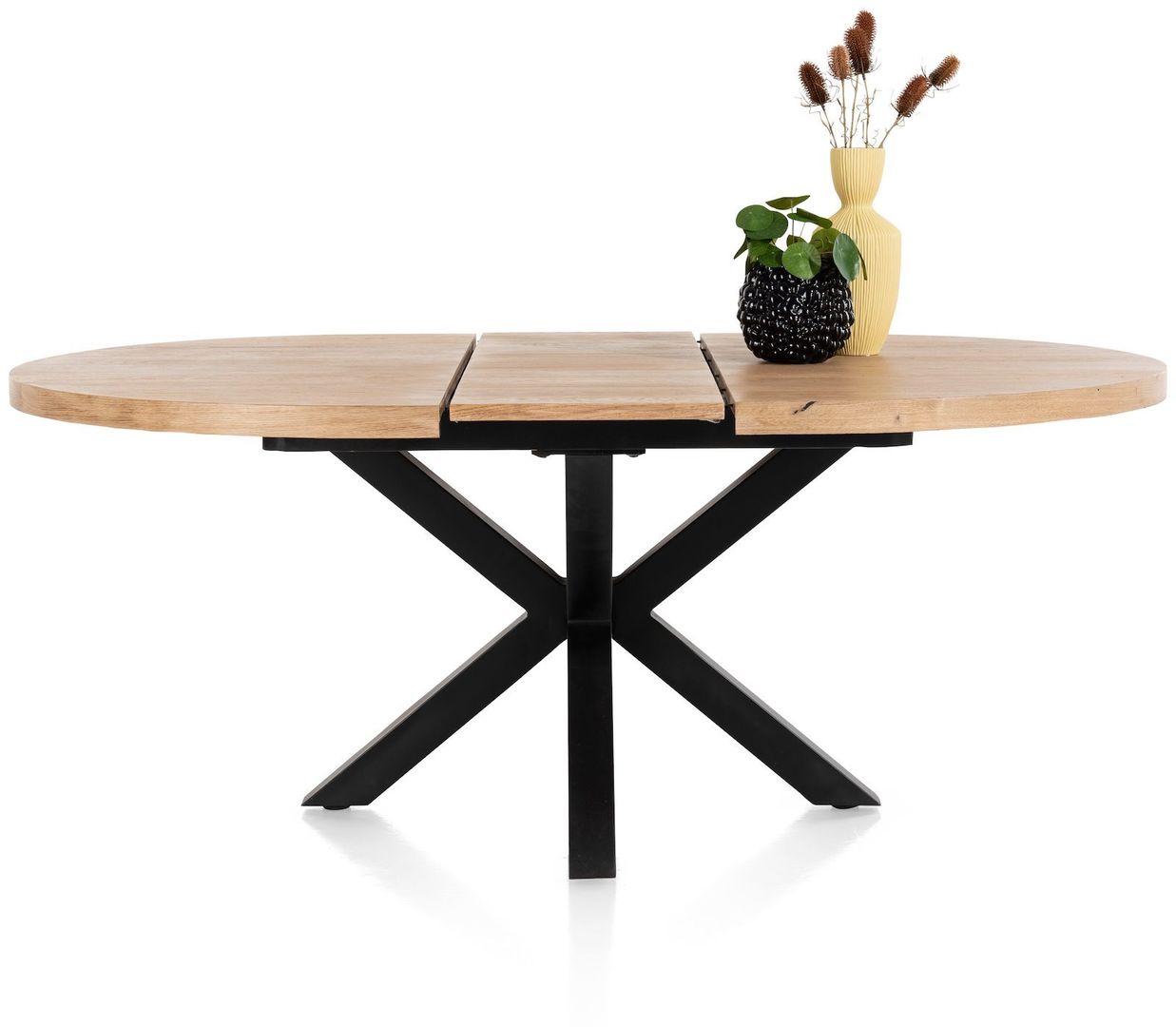 Henders en Hazel   Metalox Rond Uitschuiftafel