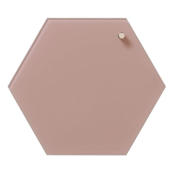 Magnetisk NAGA glastavle hexagon 21 cm rosa