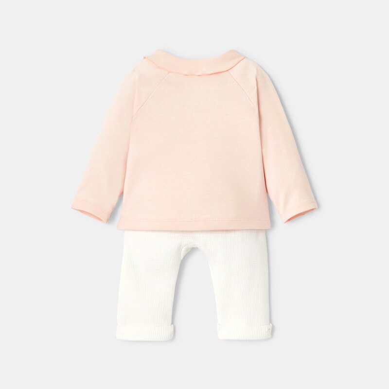 Ensemble sweat et pantalon rose naissance Absorba Rose