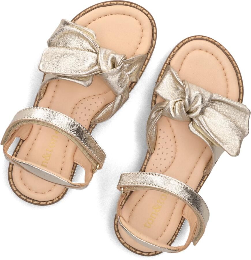 Ton & Ton Meisjes Platte sandalen Noomi Goudkleurig Leatherlook