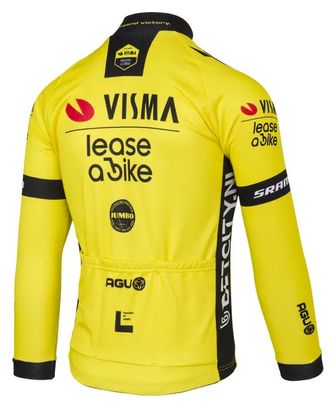 Maillot Manches Longues Replica Visma Lease Noir / Jaune