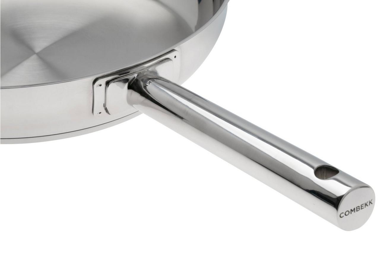 Combekk SUS-Y Pro 151132 Uncoated Recycled Stainless Steel, koekenpan, 32 cm