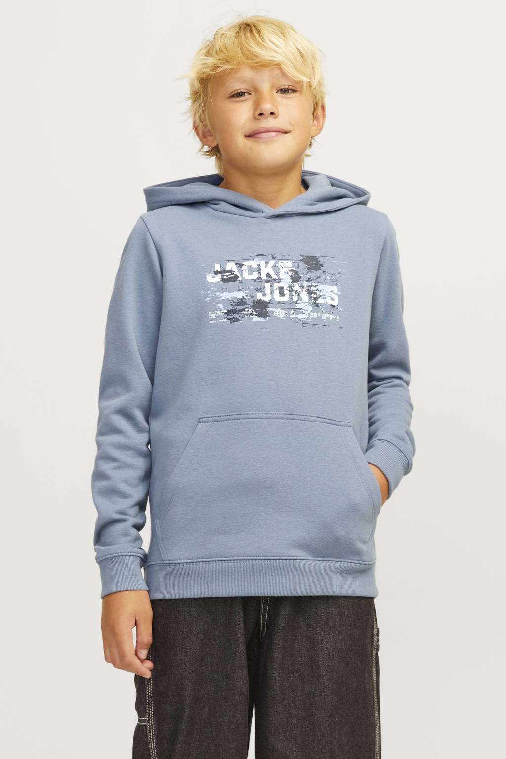 JACK & JONES hoodie JCOOUTDOOR lichtblauw