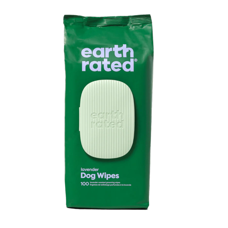 Lenços umedecidos Earth Rated com aroma de lavanda para cães