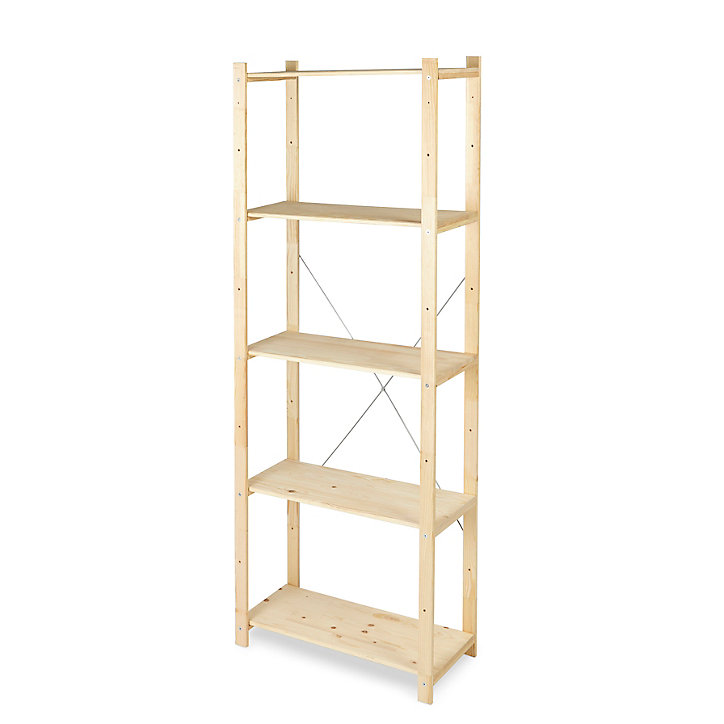Étagère de garage bois Symbios 5 tablettes L. 65 x H. 170 x P. 28 cm