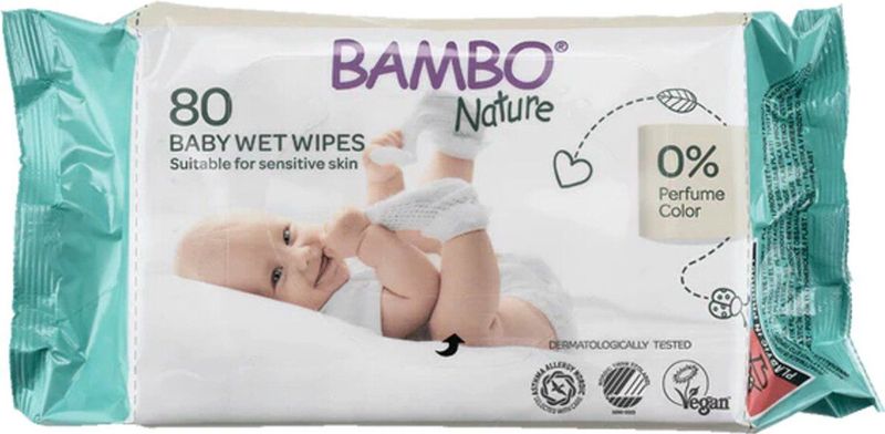 Bambo Nature - Billendoekjes - 80st - Huidvriendelijk - Veganistisch