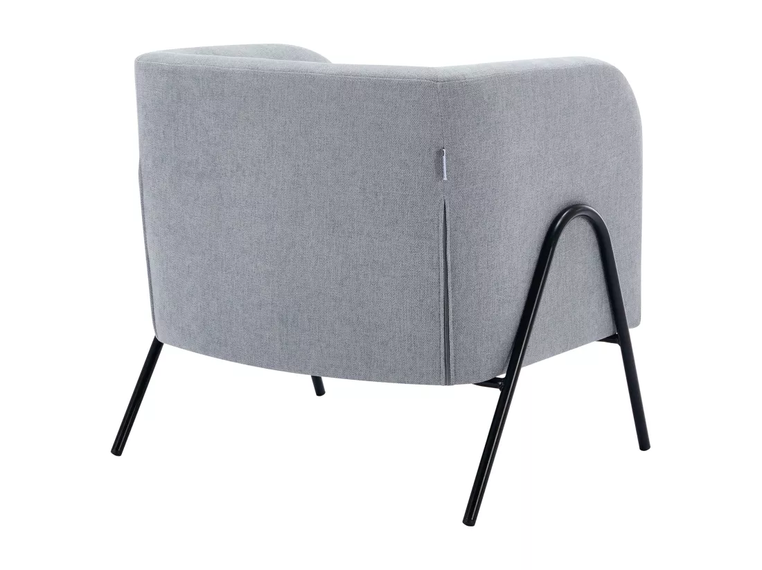 Fauteuil en tissu gris BLINODA