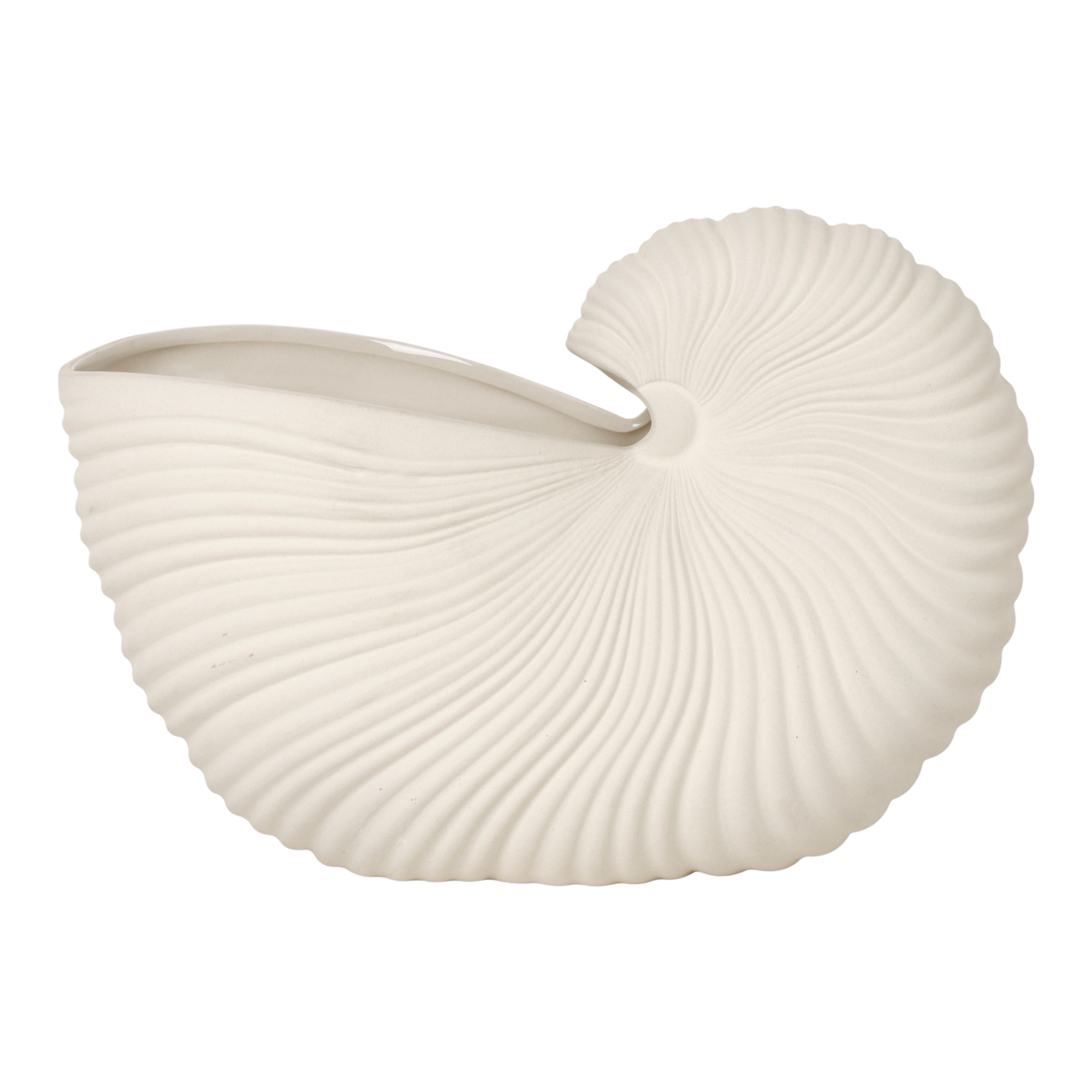 Bloempot Shell vaas wit