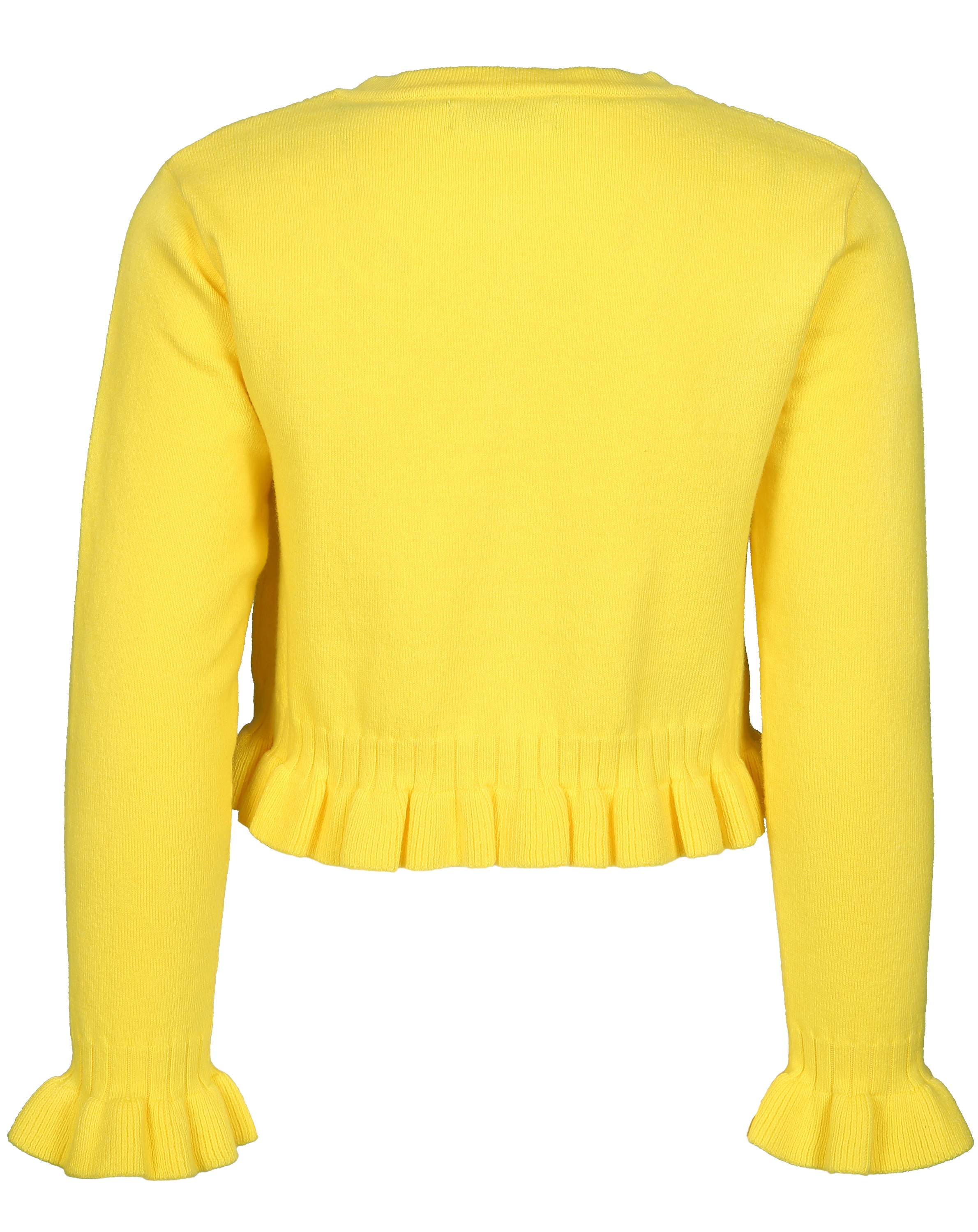 Strickjacke TRIKOT mit Saum in gelb