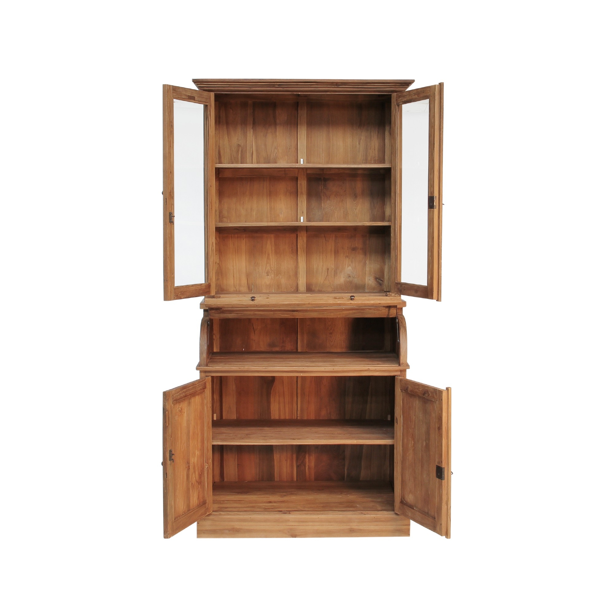Schrank Teakholz, natur, T 60 cm, B 100 cm, H 225 cm von fischer's lagerhaus