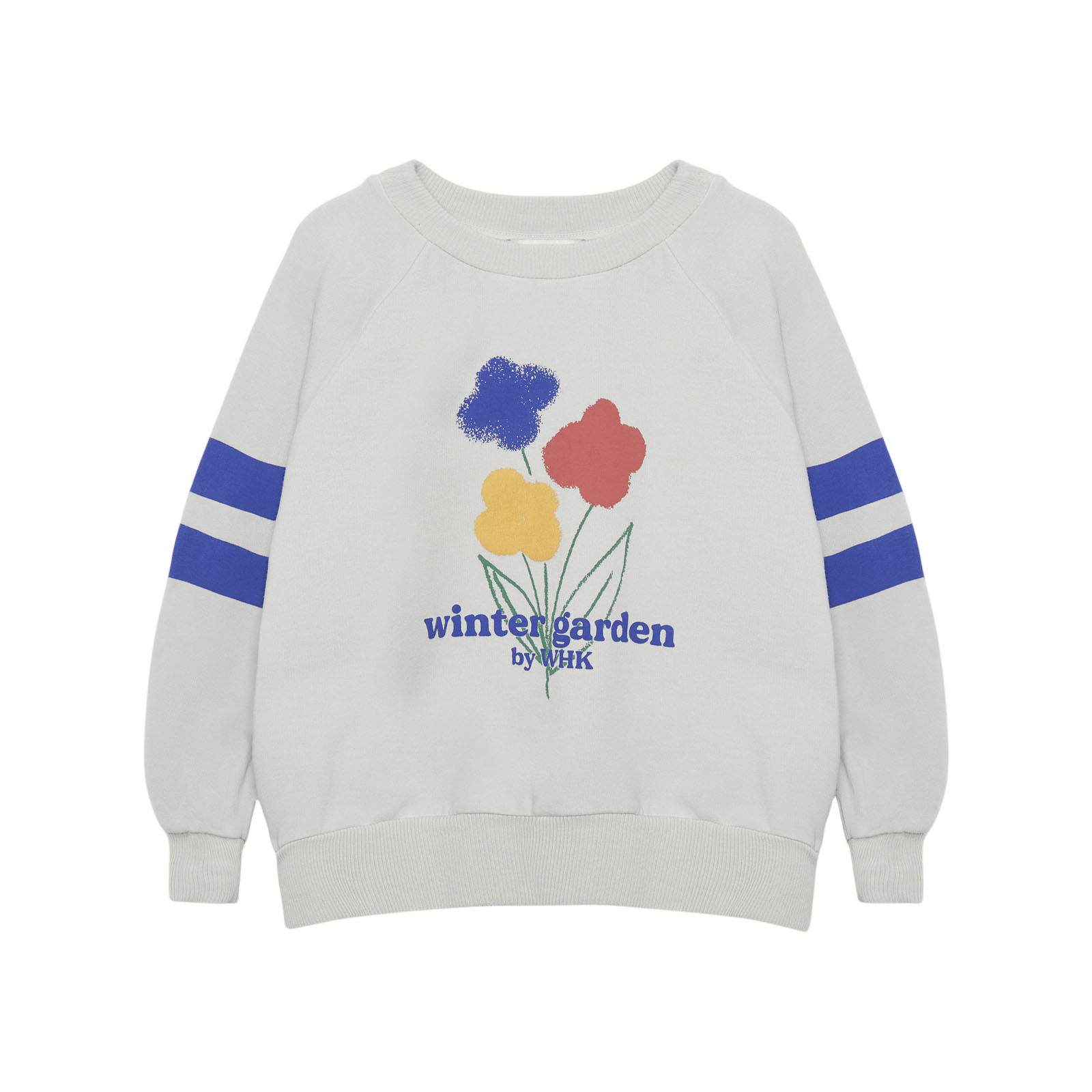 Sweatshirt Winter Garden Stripes Pearl Grey