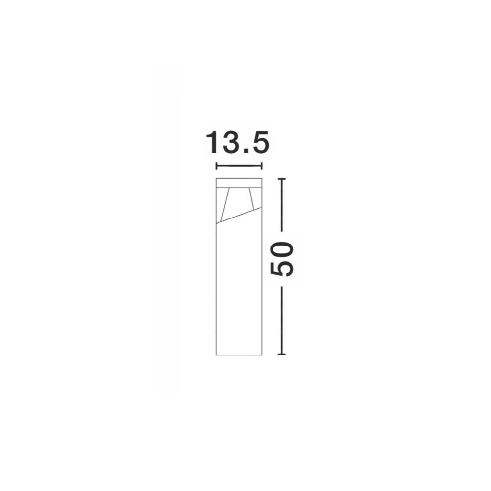 LED-padverlichting Lock in donkergrijs 12W 960lm IP54