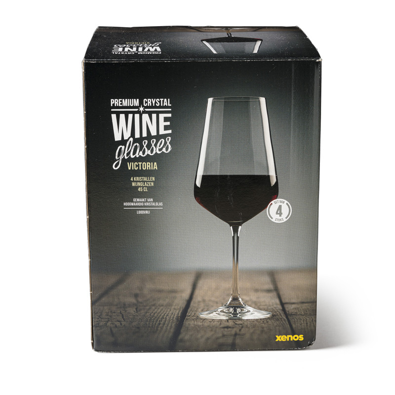 Wijnglas kristal - 450 ml - set van 4