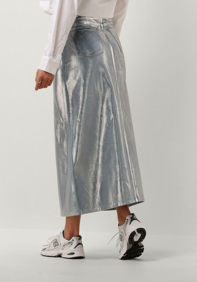 CO\\'COUTURE lichtblauwe co'couture  foil denim skirt