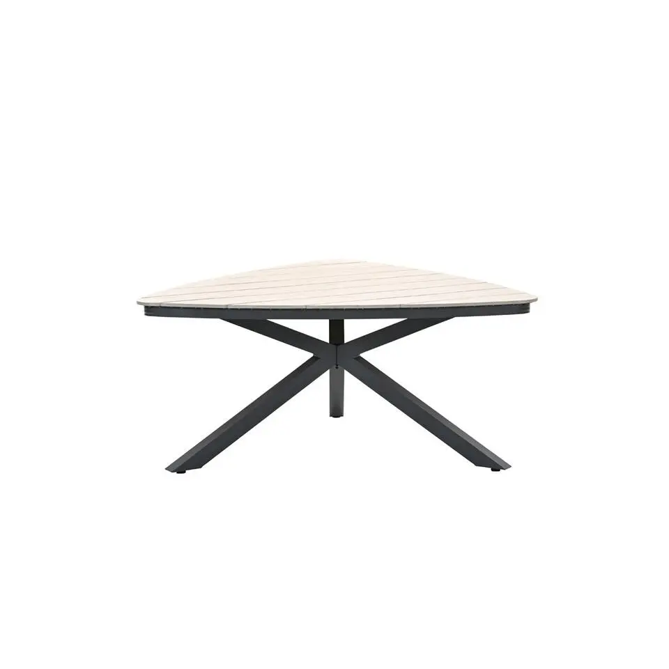 Edison tafel - triangelvorm - 170 cm-carbon black-light teak Vironwood