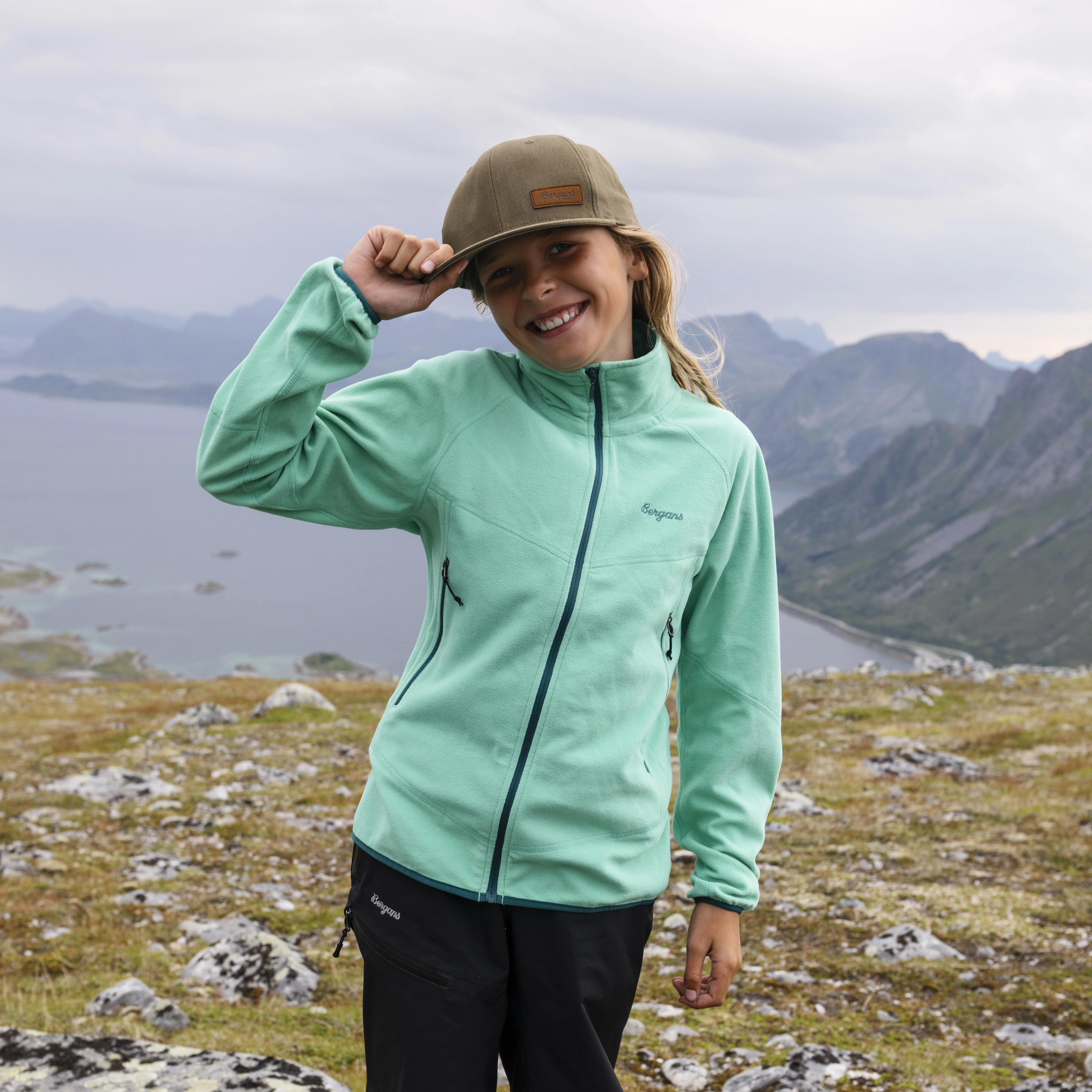 Junior Fleece Midlayer Jacket Light Malachite Green