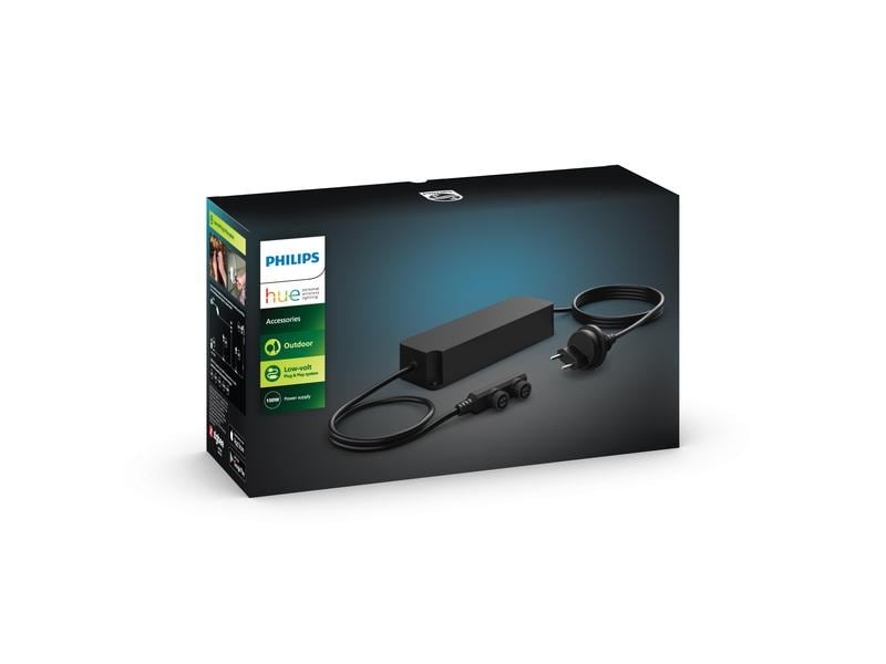 Philips Hue Zubehör Outdoor Netzteil 100W Niedervolt CH zu Passend zum 24 V Hue Outdoor System