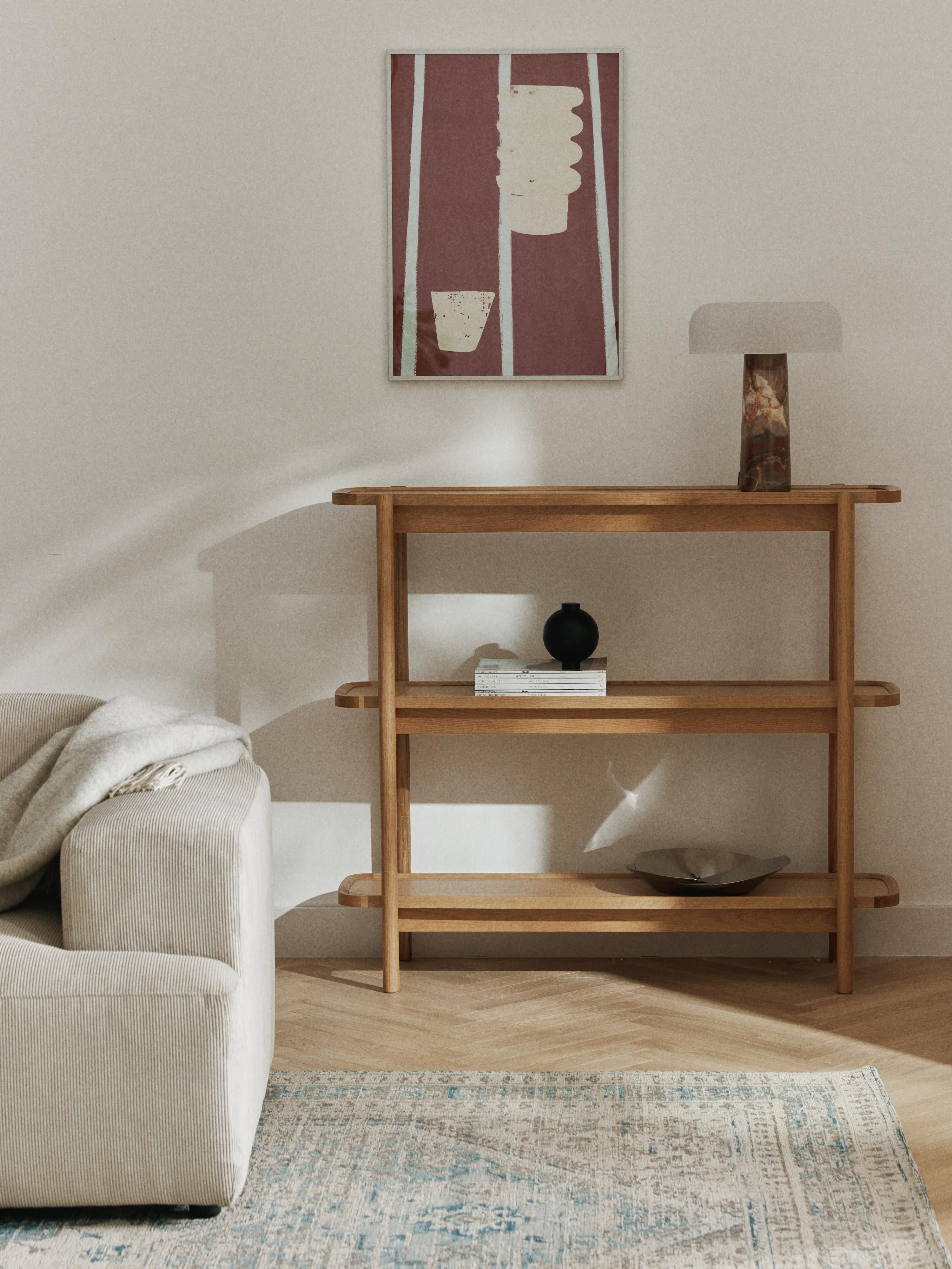 Lage houten wandkast Libby
