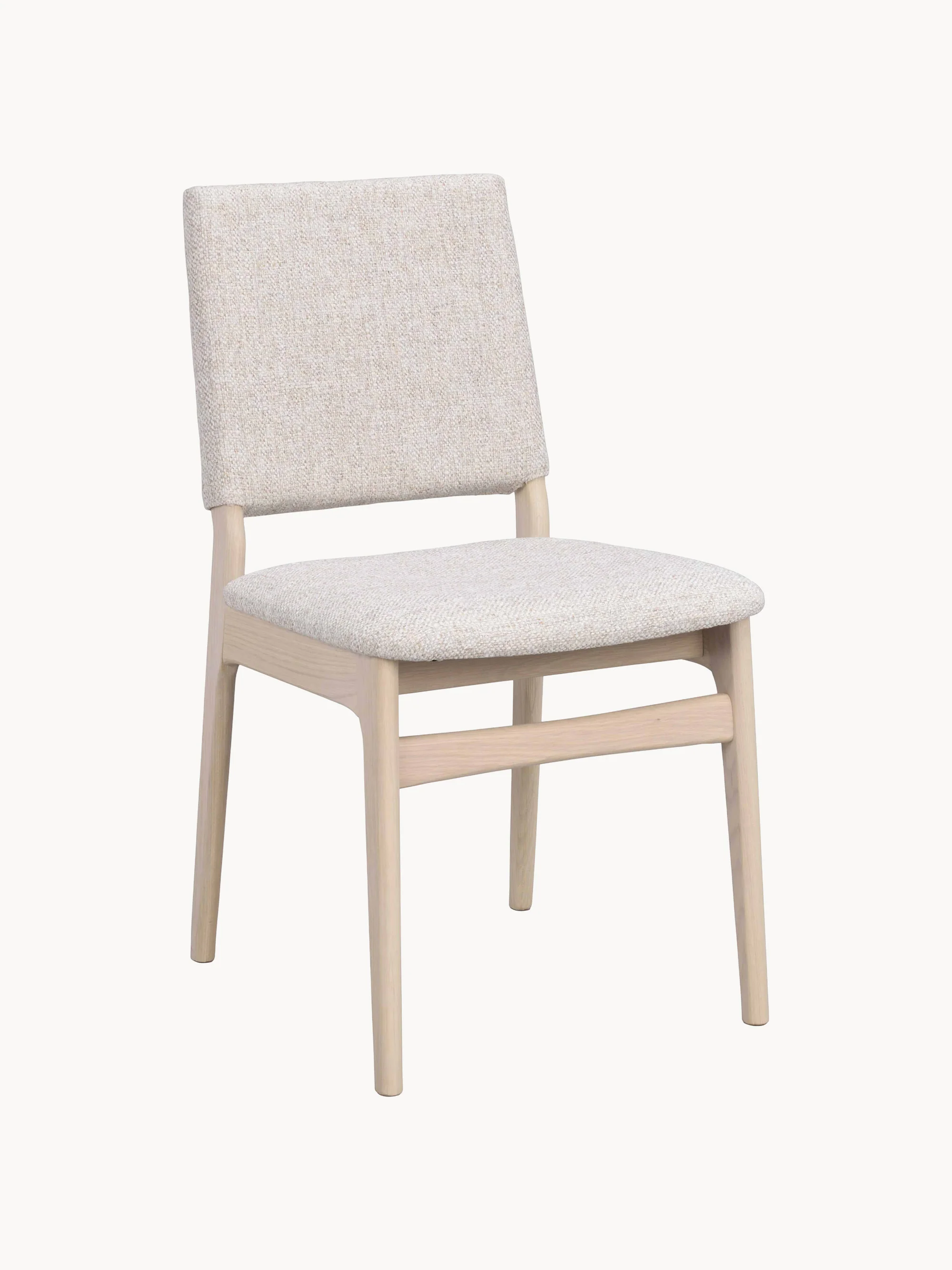 Gestoffeerde eikenhouten eetkamerstoelen Medford, 2 stuks