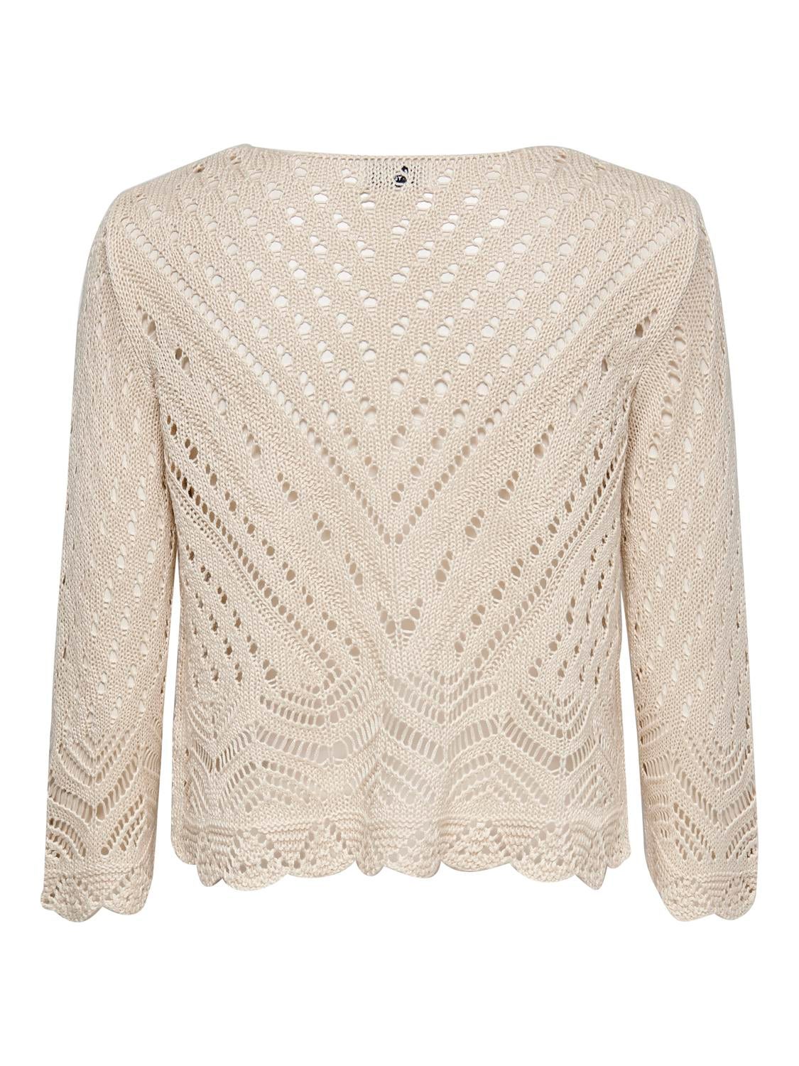 JDYNEW Gestricktes Oberteil Tapioca