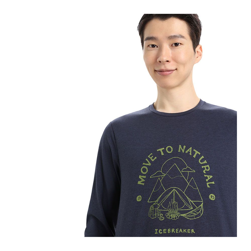 Icebreaker CENTRAL CLASSIC - Tee-shirt Homme midnight navy
