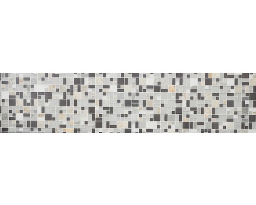 Glasmozaïek met natuursteen XCM MC619 grijs/bruin 30x30 cm