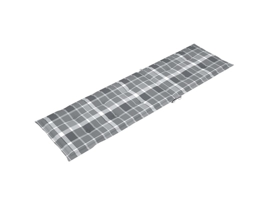 VIDAXL - Galette de chaise Coussin de chaise de terrasse carreaux gris (75+105)x50x4 cm