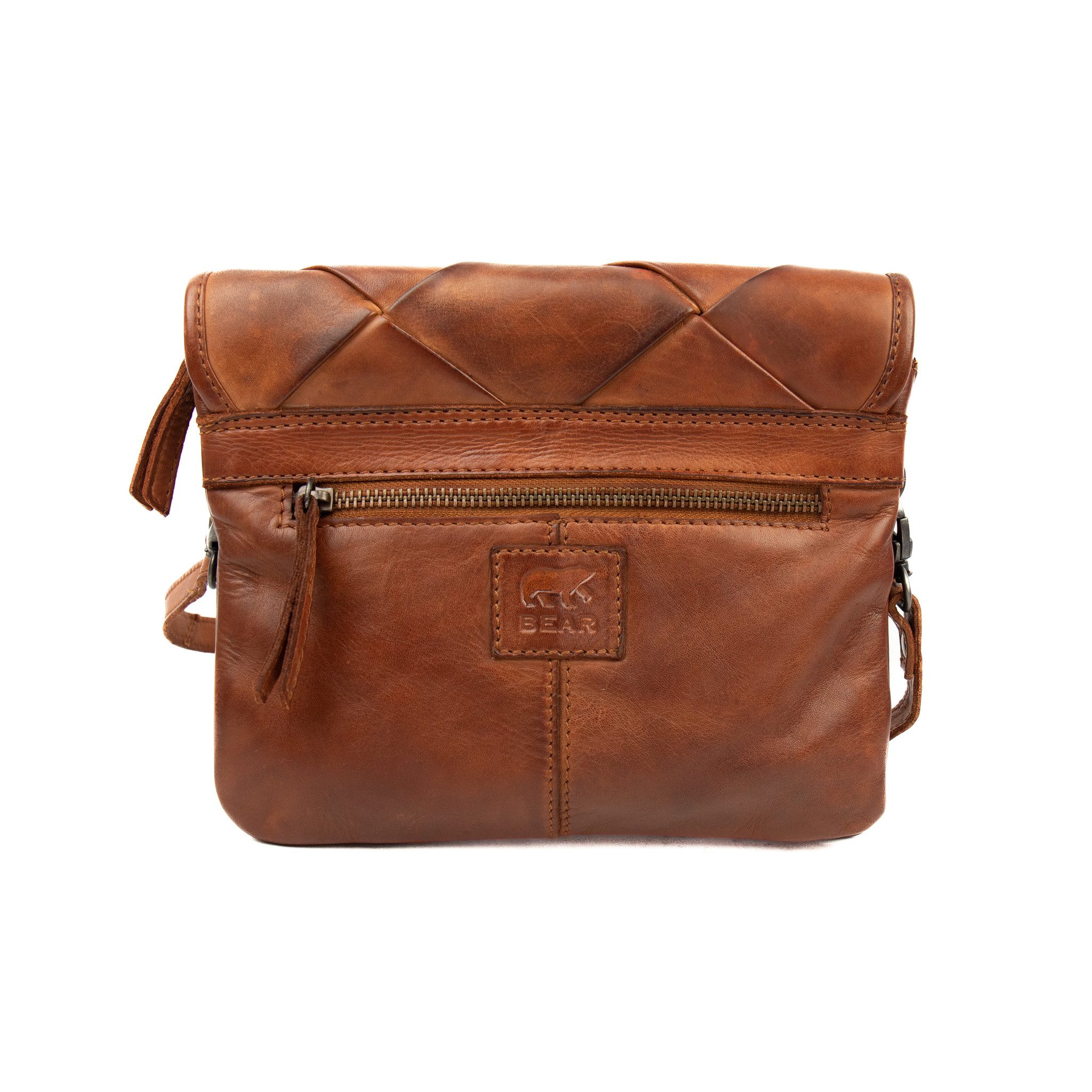 Bear Design Cow Lavato Enveloptasje Mimi Cognac CL42381