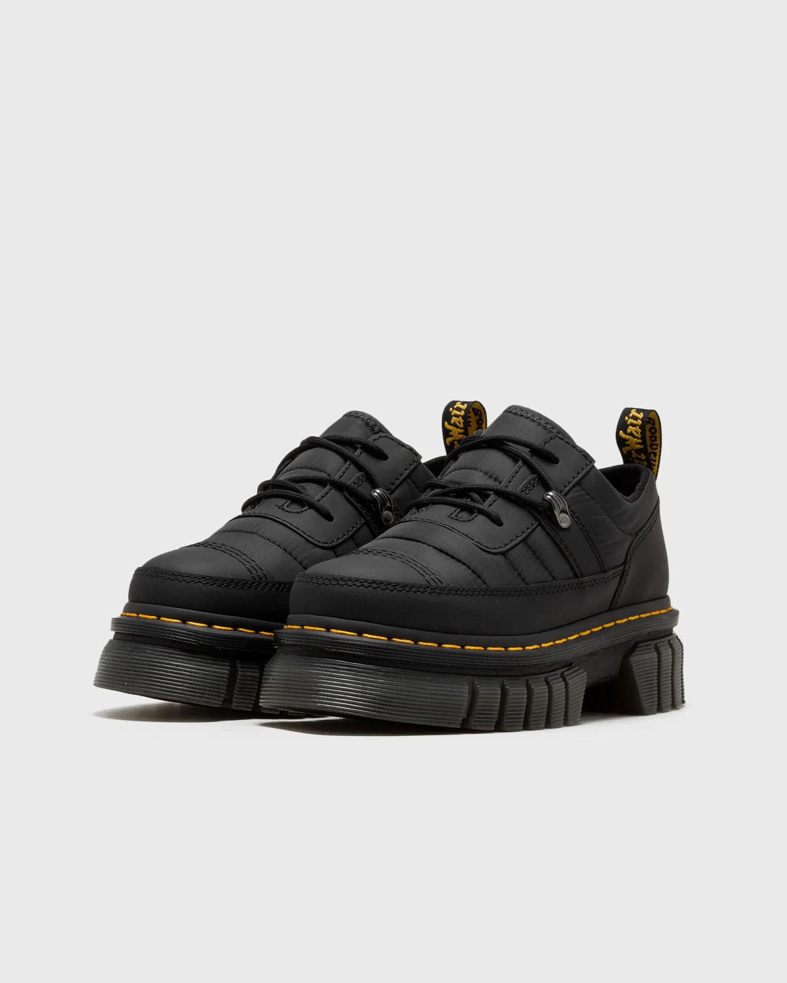 Dr.Martens Audrick 3i Shoe Qltd Black Rubberised Leather+Warm Quilted