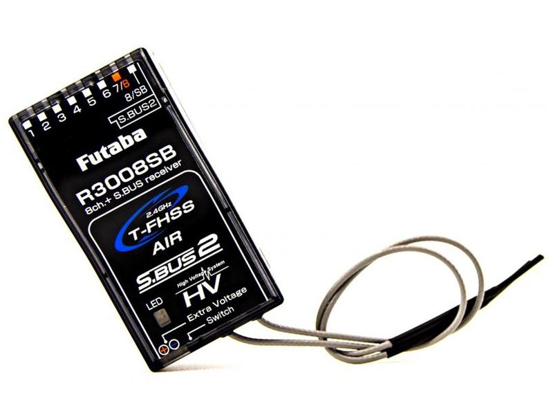 Futaba Fernsteuerung T10J Mode 2 mit R3008SB 10-Kanal 2.4-GHz T-FHSS Sender für Flugmodelle