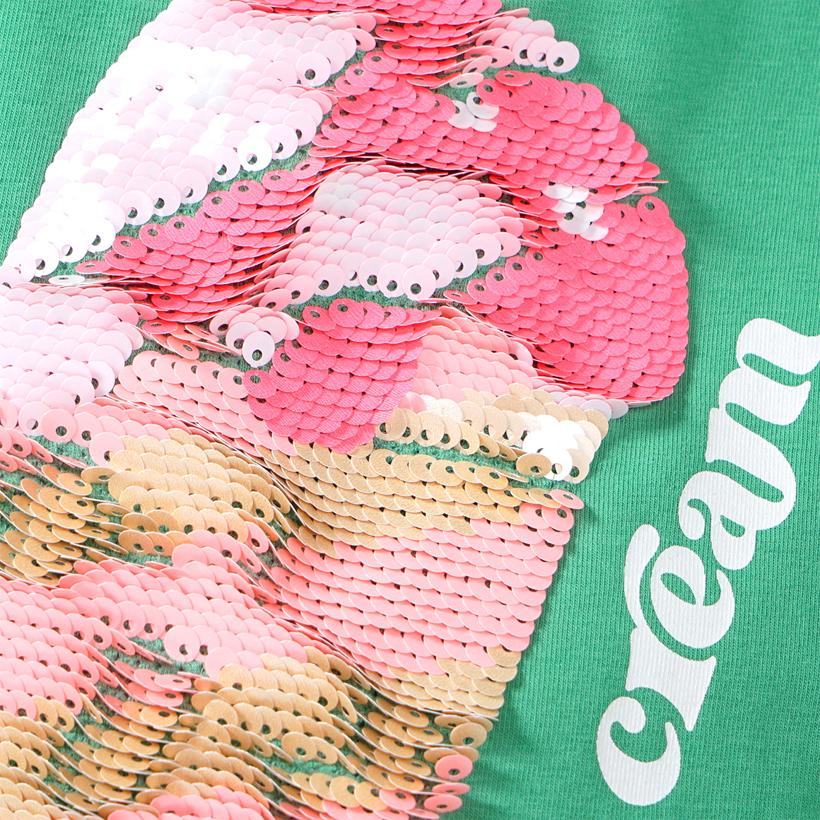 Topolino Mädchen T-Shirt mit Wendepailletten grün