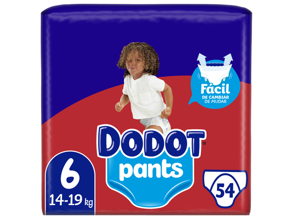 FRALDAS CUECA PANTS DODOT T6 14-19KG 54UN