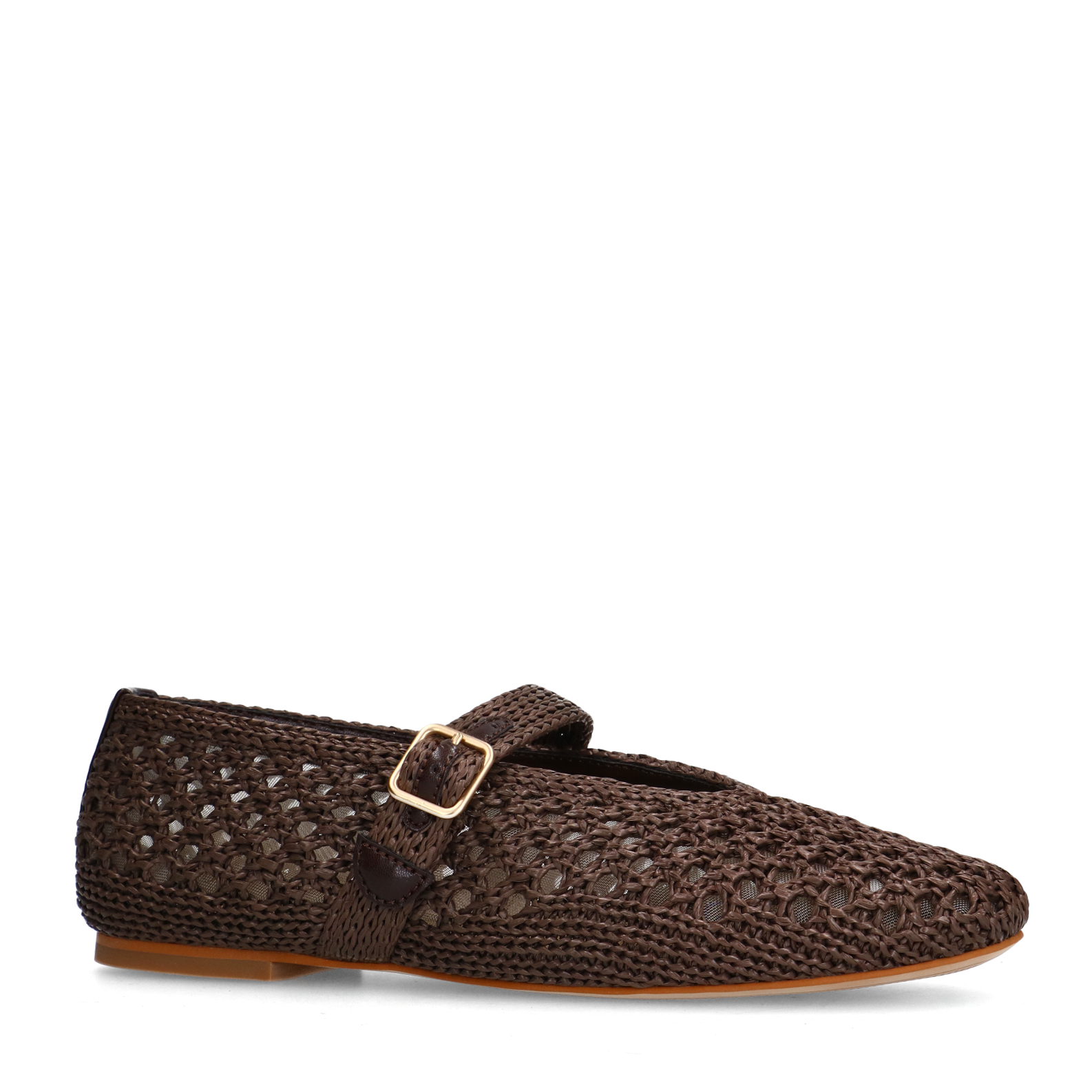 Bruine raffia ballerina's